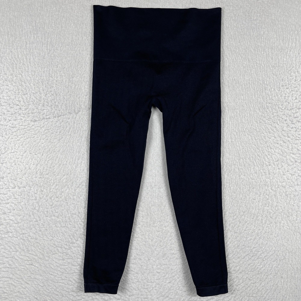 Spanx Leggings Womens Large Navy Blue Sarah Blakely Activewear‎ Pant Athleisure